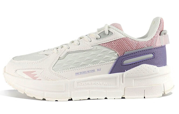 361° Lightweight Wear-resistant And Non-slip Low-Top Sports Casual Shoes Women's White Pink