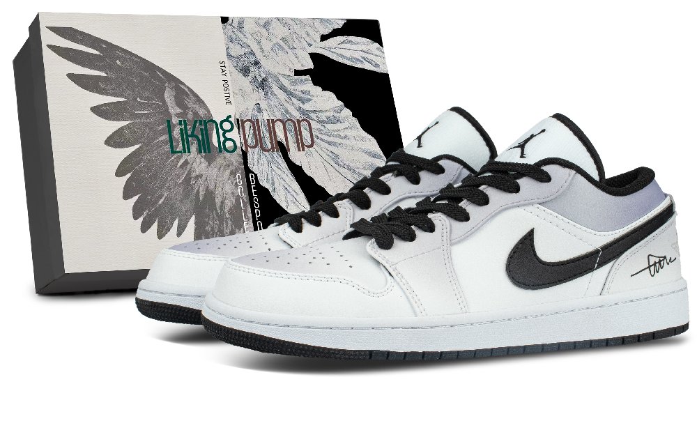 Jordan Air Jordan 1 Abrasion Resistant Low Top Vintage Basketball Shoes Unisex White