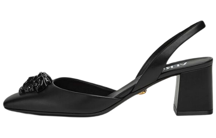 FANSIZHE La Medusa Chunky Heel High Heels Women's Black