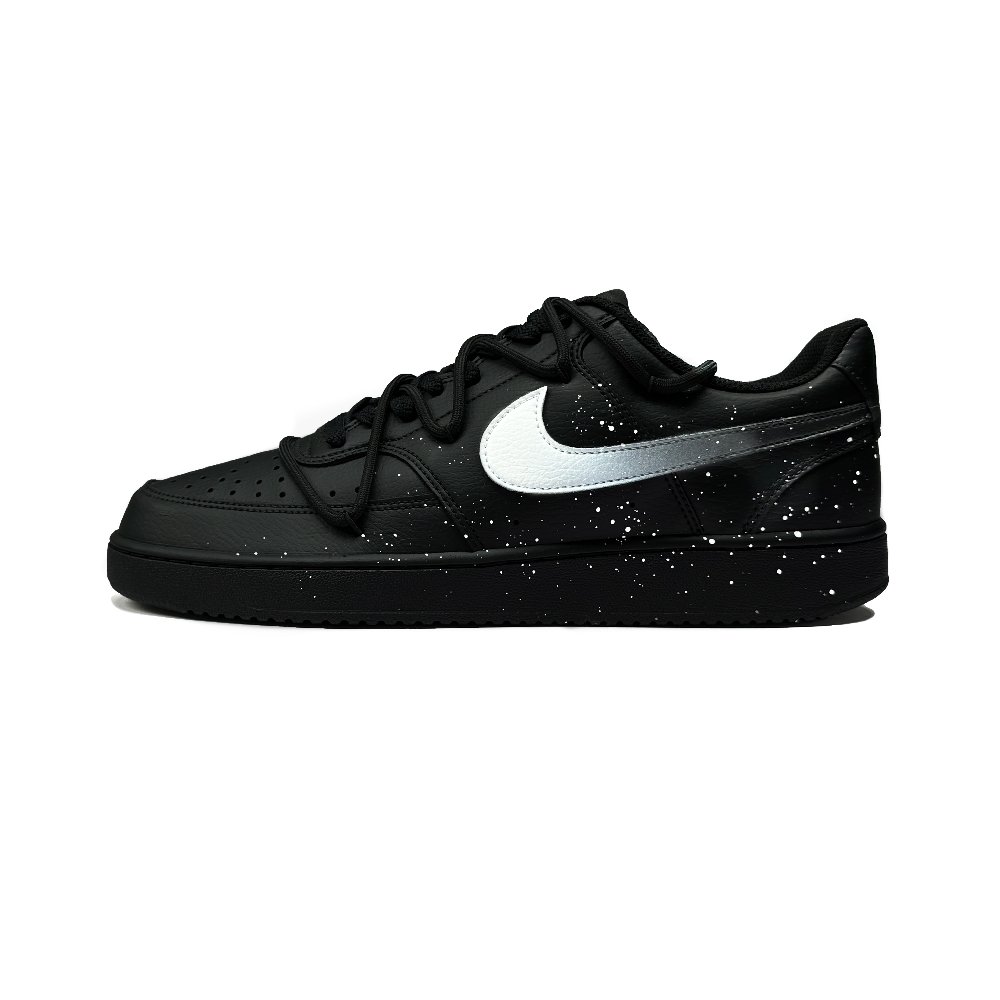Nike Court Vision Low Waterproof And Wear-resistant Low-Top Skateboard Shoes Unisex Black White Gray