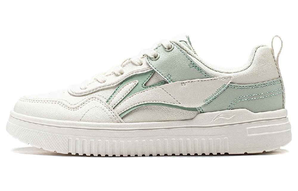 LiNing Green Cloud Collection Abrasion Resistant Low Top Casual Shoes Women's White Cyan
