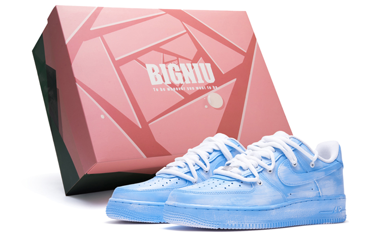Nike Air Force 1 07 Air Force 1 Thermal Coverage Low Top Skateboard Shoes Men's Blue White