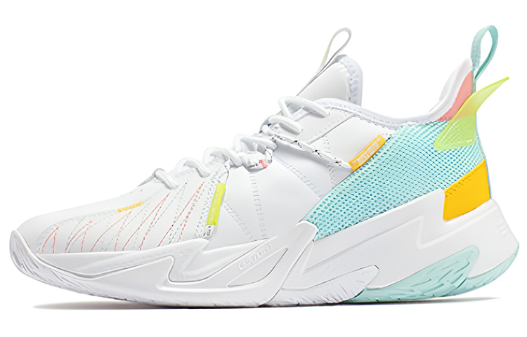361° Shadow Blade 2 Basketball Shoes Men's Low top 361 Degrees White/Ice Clear/Yellow/Pink