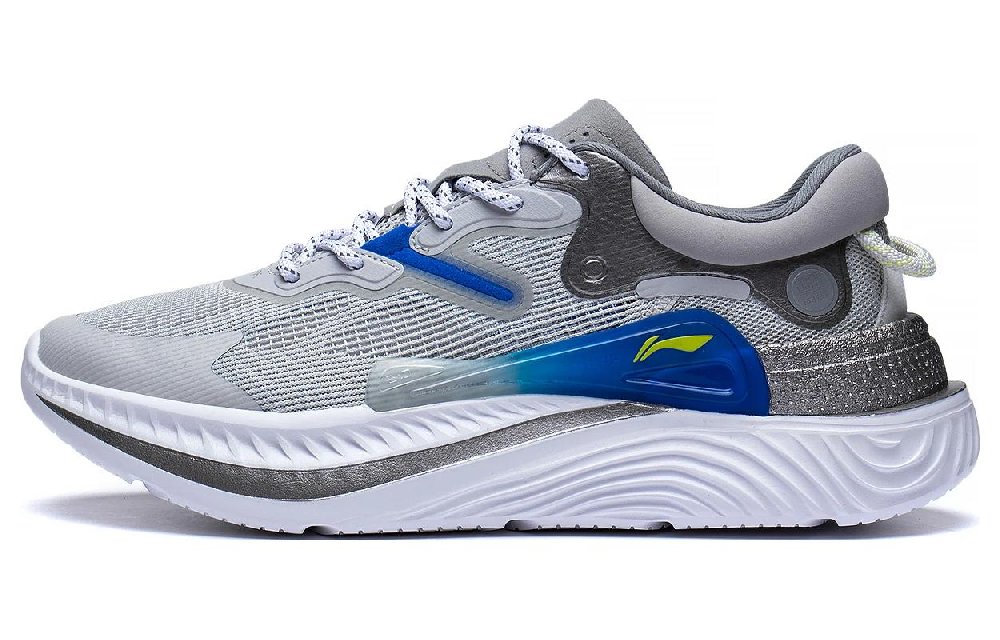 LiNing Spark Lite Anti-Slip Wear-Resistant Low-Top Sports Casual Shoes Men's Gray Blue