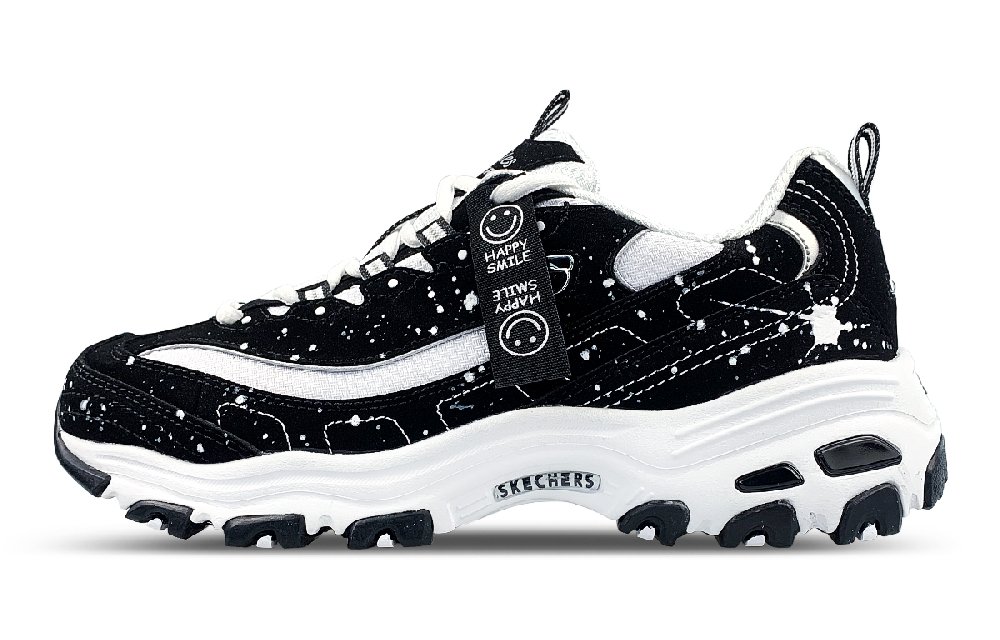 Skechers D'LITES 2.0 Shock Absorbers Slip Resistant Abrasion Resistant Low Top Chunky Sneakers Women's Black White