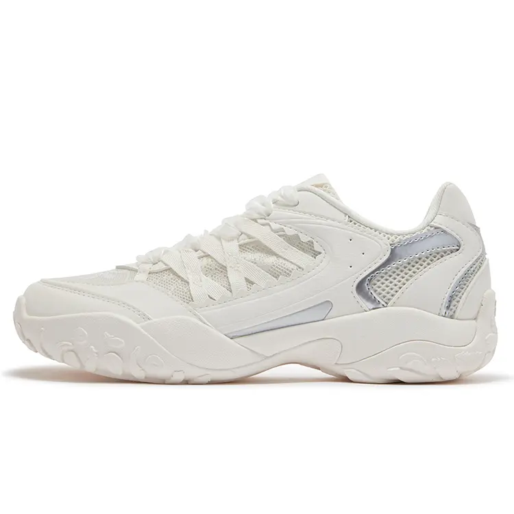 361° Swan Shoes Slip Resistant Abrasion Resistant Low top Casual Shoes Women's Feather White Silver White