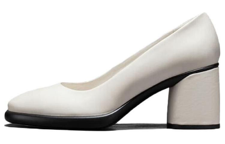 Ecco Block Heel High Heels 7cm Women's Lime Gray