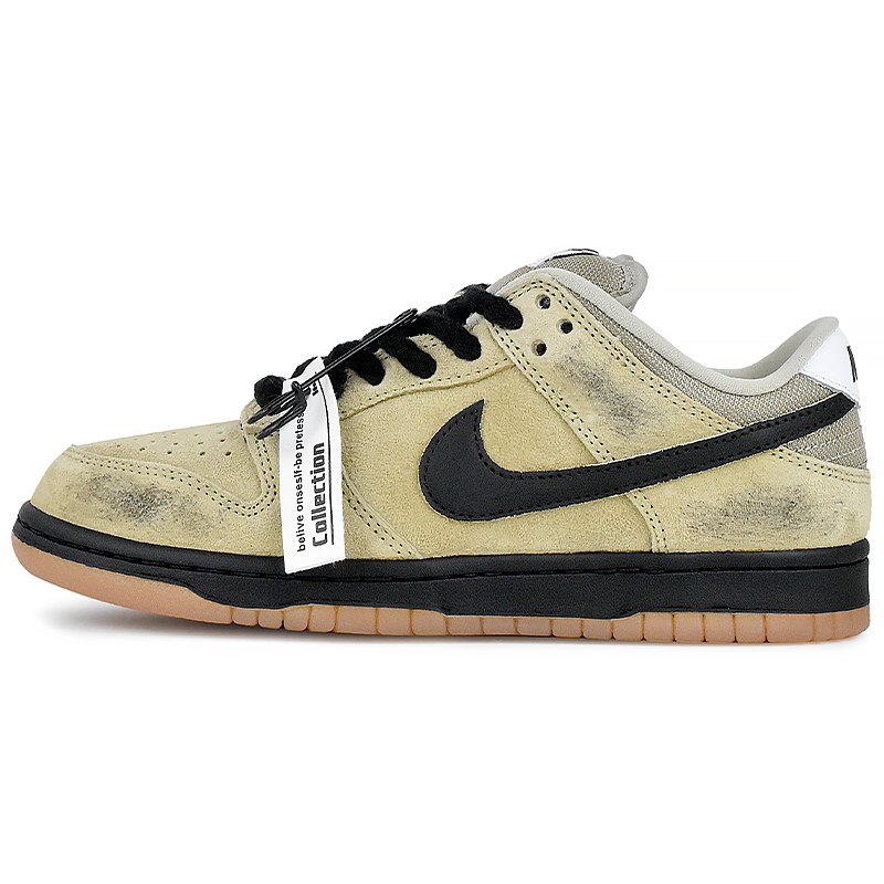 Nike Dunk SB Abrasion Resistant Low Top Skateboard Shoes Unisex Black Brown
