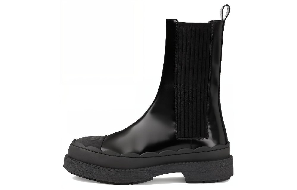 GUCCI Interlocking G-logo Leather Boots