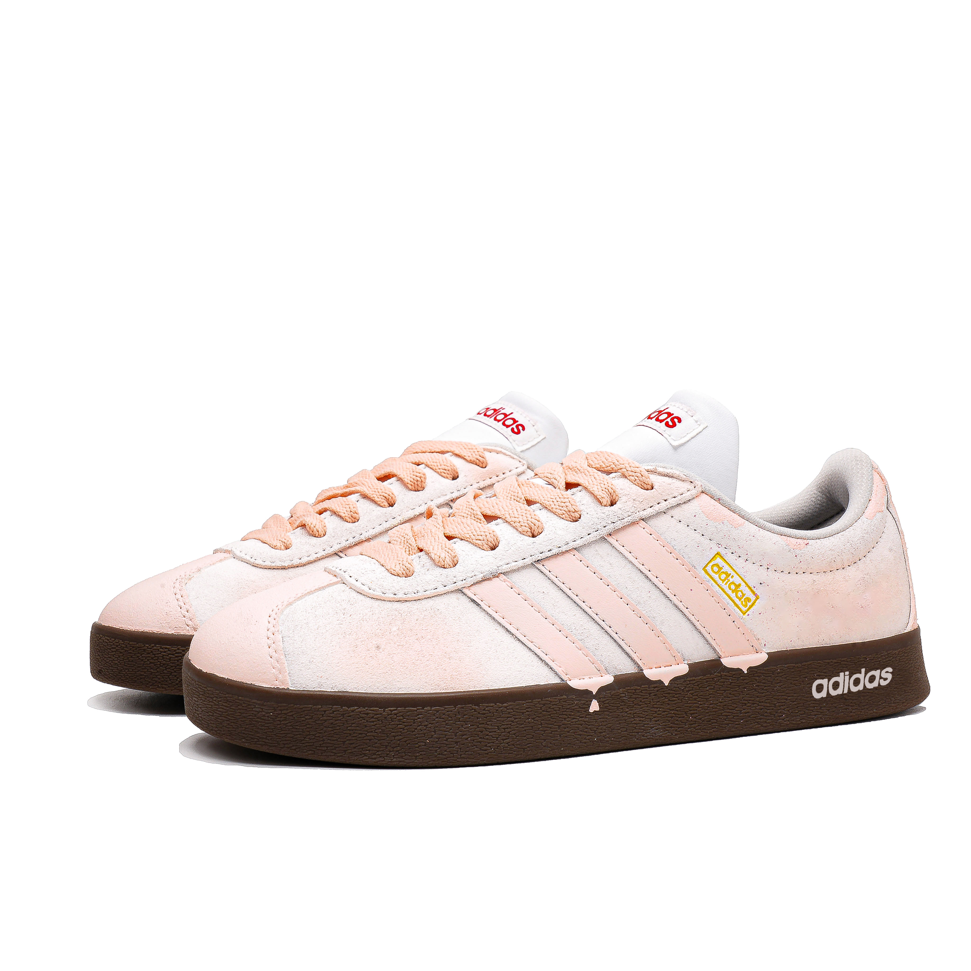 Adidas VL COURT 2.0 Cute Cream Puff Abrasion Resistant Low Top Skateboard Shoes Unisex Pink купить в интернет-магазине Yoocart с быстрой доставкой по России.