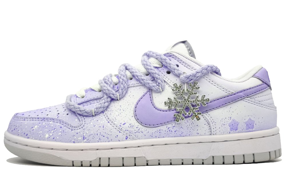 Nike Dunk Anti-Slip Wear-Resistant Low-Top Skateboard Shoes Men's Crystal Purple