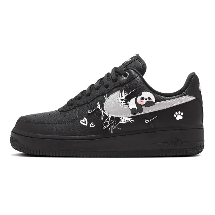 Nike Air Force 1 Slip-Resistant Cushioning Wear-Resistant Breathable Low-Top Skateboard Shoes Women's Black White
