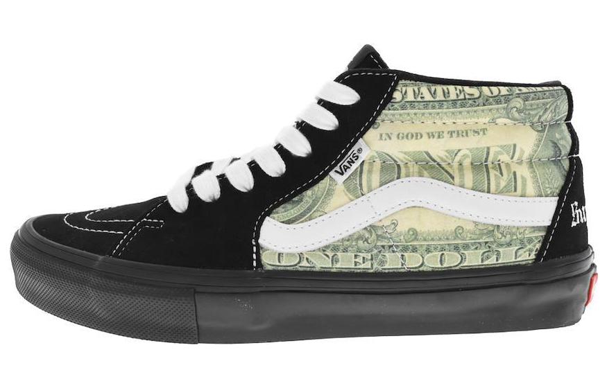 Vans Supreme X Skate Grosso Mid 'Dollar Bill   Black'