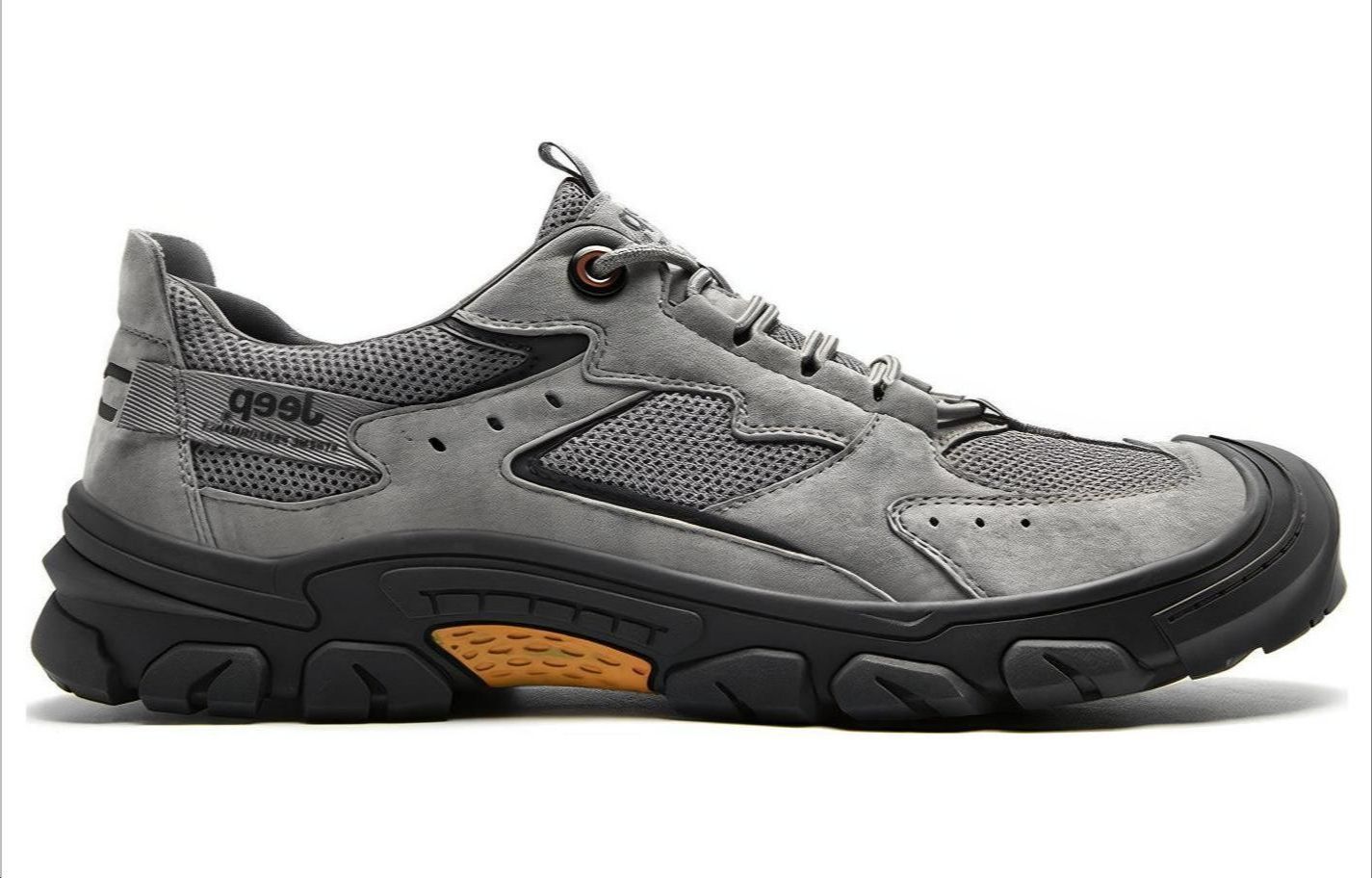 Jeep Cushioning Abrasion Resistant Breathable Low top Hiking Shoes Men's Gray