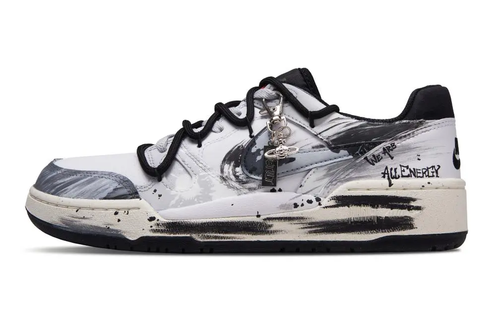 Nike Full Force Gray Xingji Abrasion Resistant Low top Skateboard Shoes Unisex