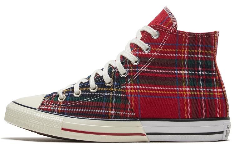 Converse Chuck Taylor All Star Hi Tartan Red Green Split