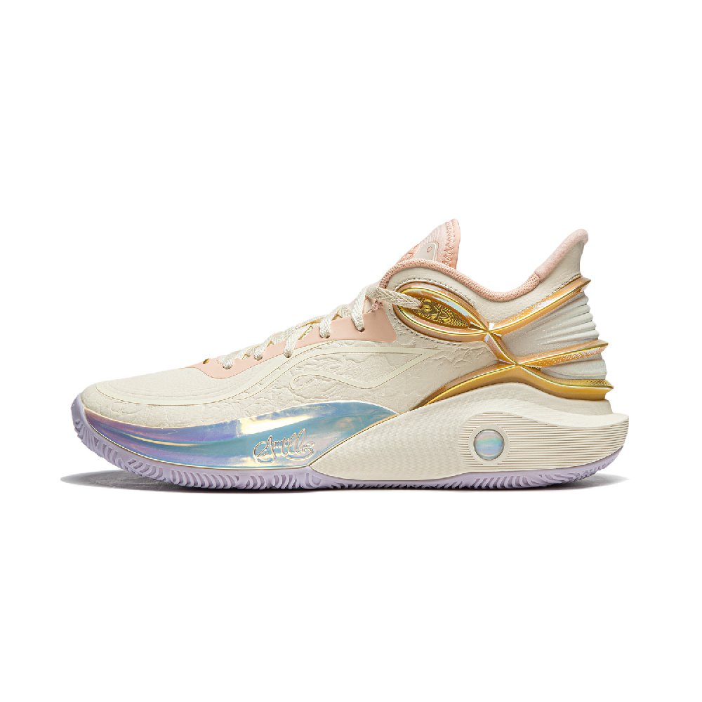 LiNing CJ-3 Cushioning Anti-Slip And Wear-Resistant Lightweight Rebound Low-Top Basketball Shoes Men's Champagne