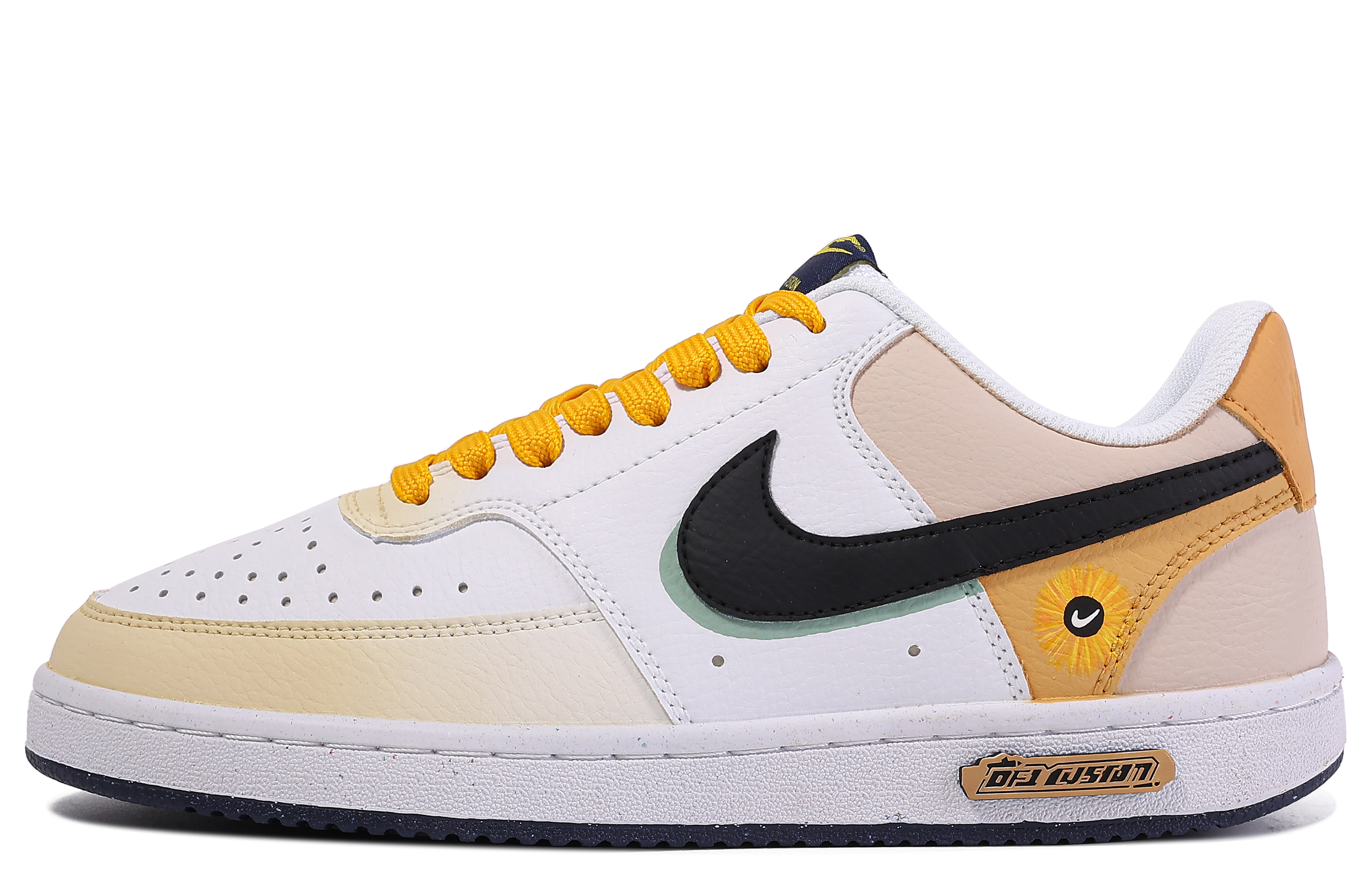 Nike Court Vision 1 Low top Skateboard Shoes Men's Orange White