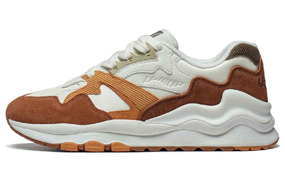 LiNing 001 Mountain Sea Slip-Resistant Low-Top Running Shoes Men's Beige Brown