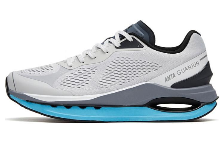 Anta Star Ring Elite Cushioned Slip-Resistant Low-Top Running Shoes Men's Gray Blue