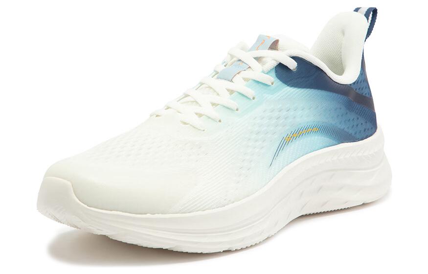 361° Anti-Slip And Wear-Resistant Breathable Low-Top Running Shoes Men's White Blue