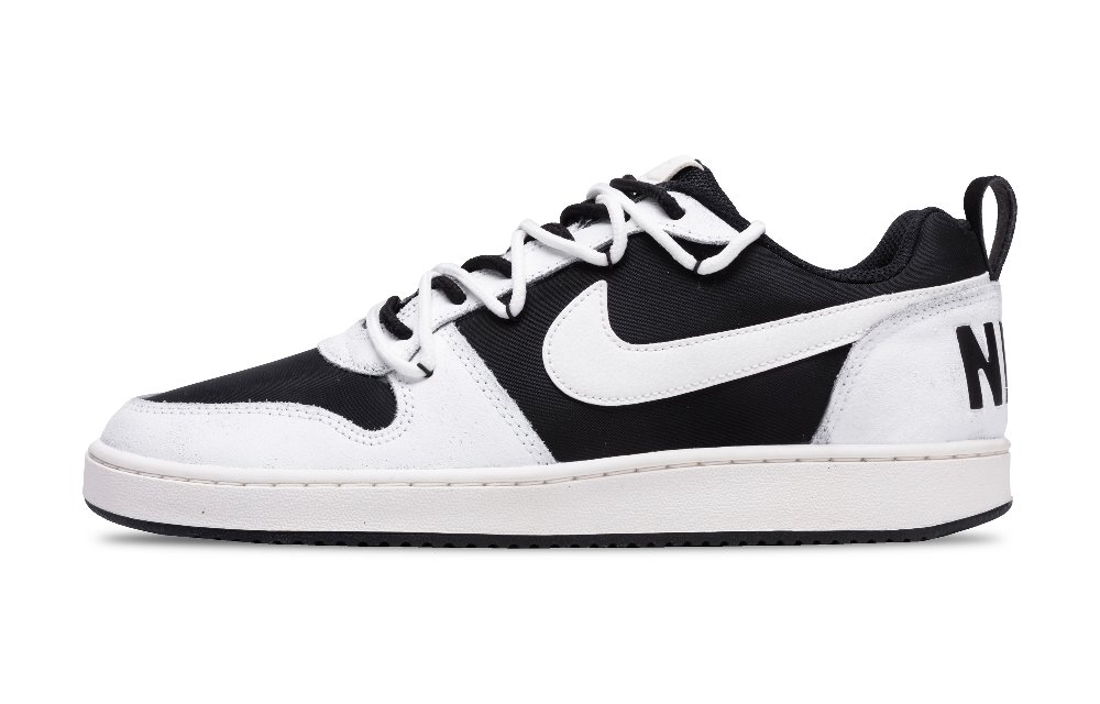 Nike Court Borough Anti Slip Wear Resistant Low Top Skateboard Shoes Men's Black White