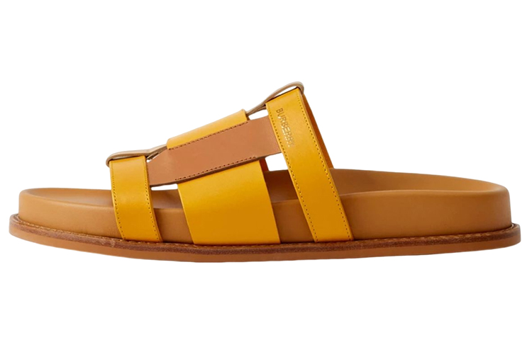 Burberry Colour-block Leather Slides