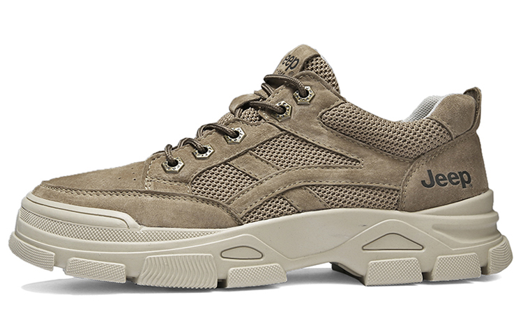 Jeep Mountaineering & Hiking Shoes Men Low Top Khaki