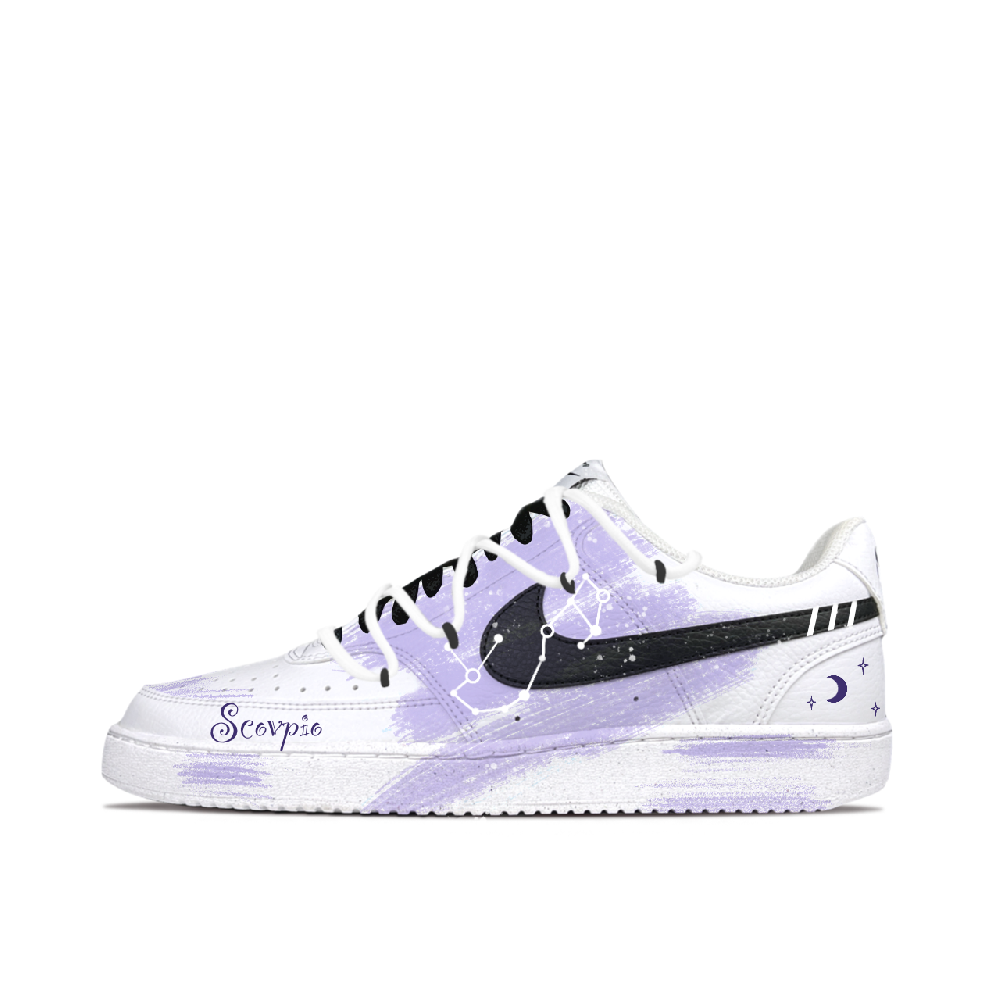 Nike Court Vision 1 Low Top Skateboard Shoes Unisex Purple