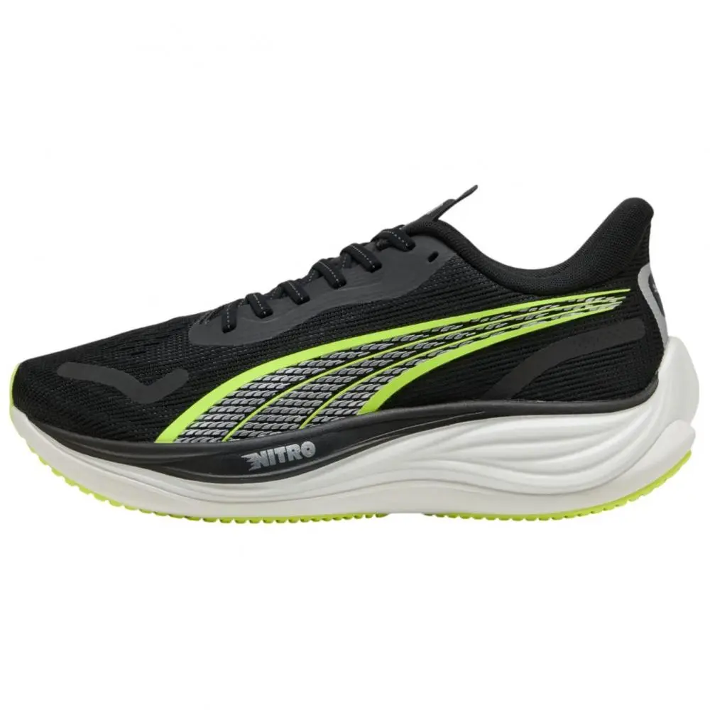 PUMA Velocity NITRO™ 3 Slip Resistant Abrasion Resistant Low top Casual Running Shoes Men's Black Yellow
