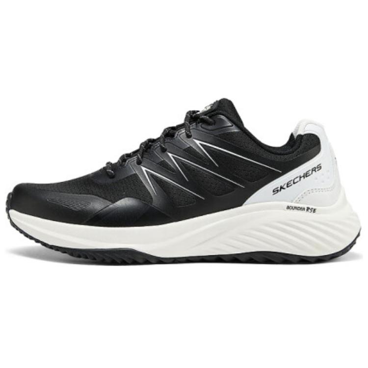 Skechers Bounder Cushioning Anti-Slip And Wear-Resistant Support Balance Low-Top Running Shoes Men's Black White