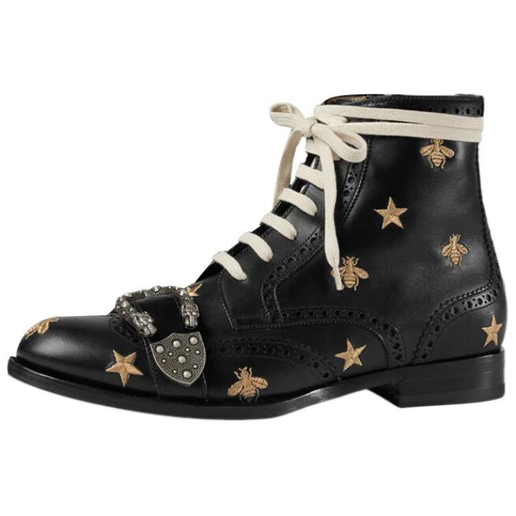GUCCI Queercore Embroidered Brogue Boots
