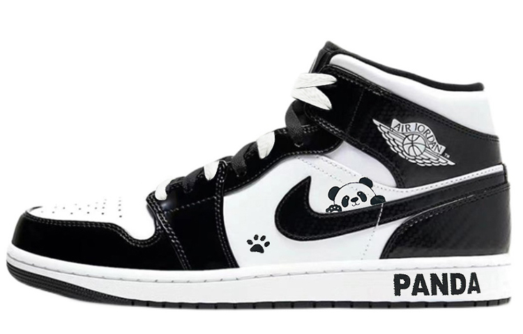 Jordan Air Jordan 1 Mid Se Asw Mid-Top Vintage Basketball Shoes Men's Black White