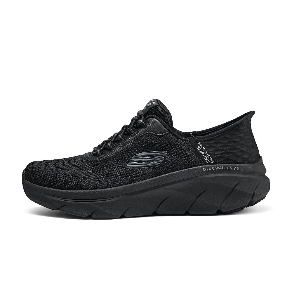 Skechers Anti-Slip Wear-Resistant Breathable Moisture-Wicking Low-Top Running Shoes Men's Black