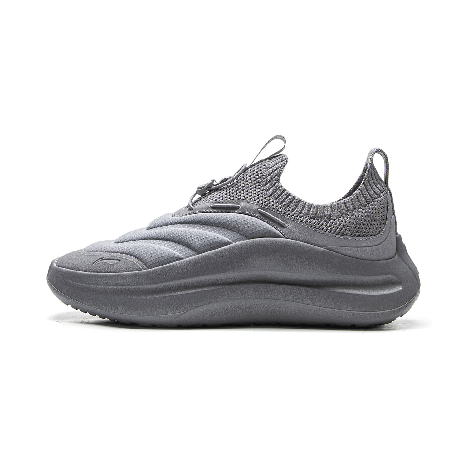 LiNing Cushioning, Slip Resistant, Abrasion Resistant, Lightweight, Rebound Low top Casual Shoes Men's Elegant Gray
