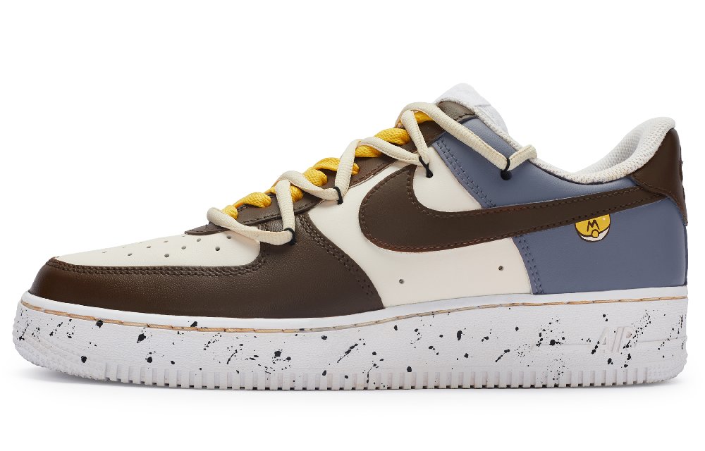 Nike Air Force 1 811 Manufacture Pokémon Poké Ball Low-Top Skateboard Shoes Men's Brown Gray Pink