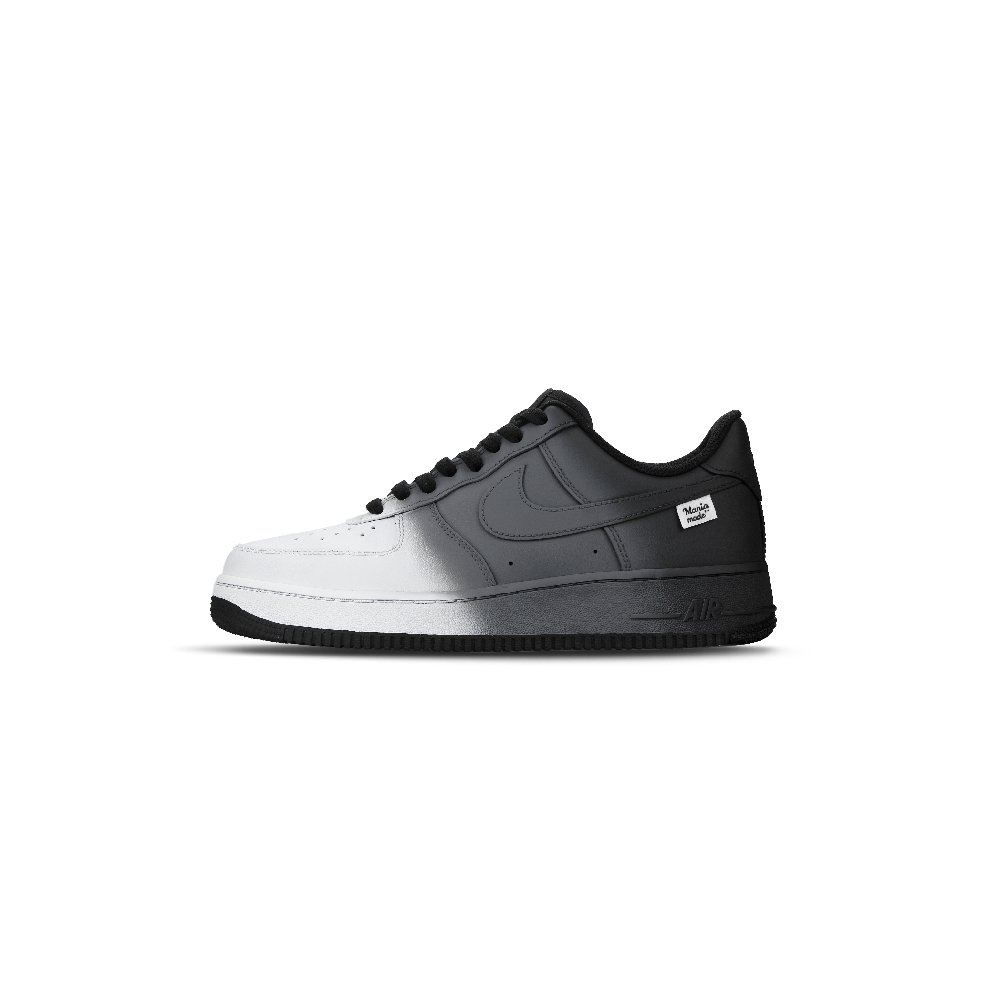 Nike Air Force 1 Shock Absorbers Low Top Skateboard Shoes Unisex Black White Gray