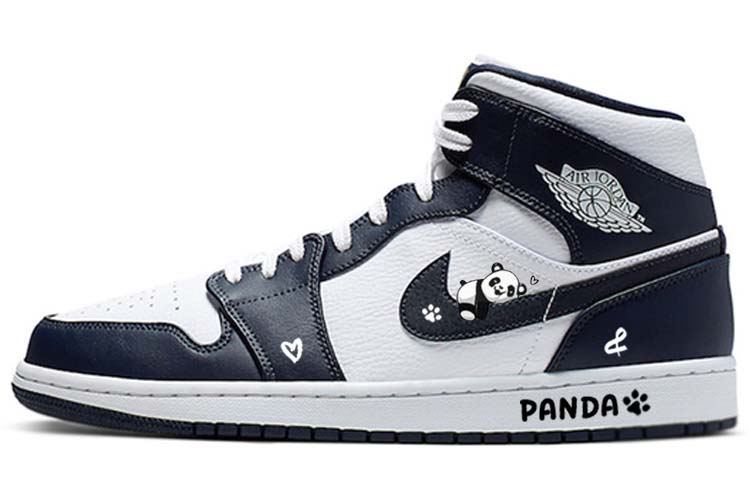 Jordan Air Jordan 1 Anti-Slip Wear-Resistant High-Top Basketball Shoes Men's Obsidian