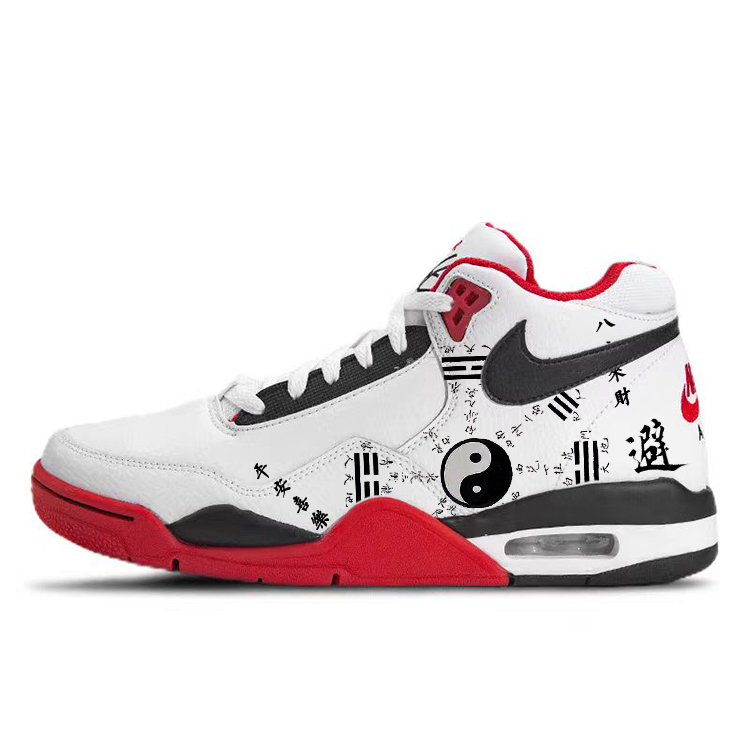 Nike Flight Legacy Vintage Basketball Shoes Unisex Mid-Top White/Red