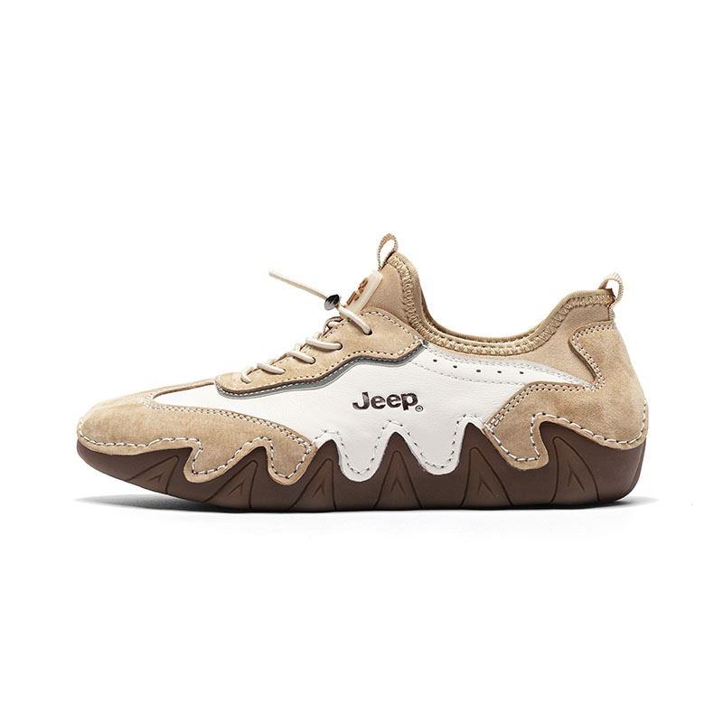 Jeep Shock Absorbers Low Top Outdoor Shoes Women's White Sand
