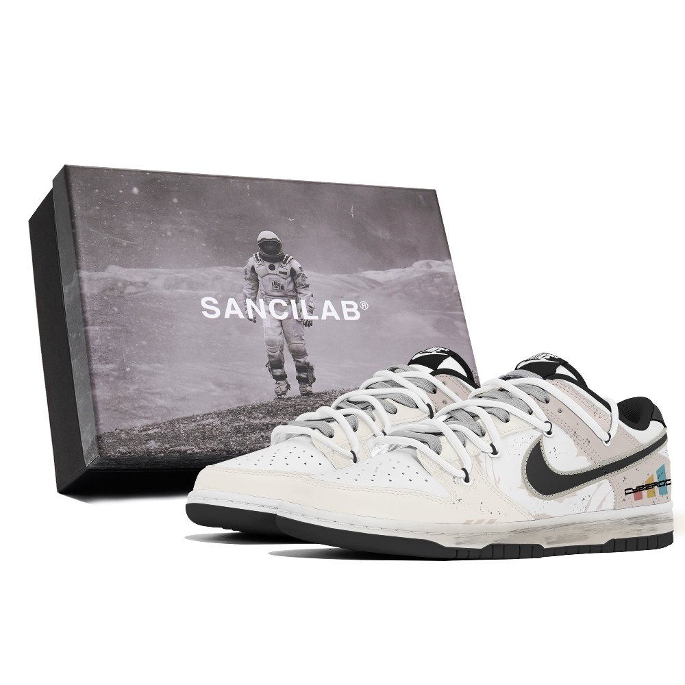 Nike Dunk Anti-Slip And Wear-Resistant Lightweight Low-Top Skateboard Shoes Unisex White Brown