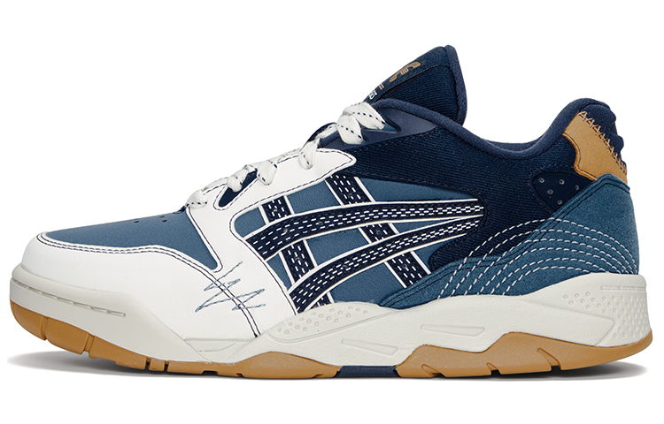 Asics Гель Fuse Винтажные баскетбольные кроссовки Low Top Синие Унисекс