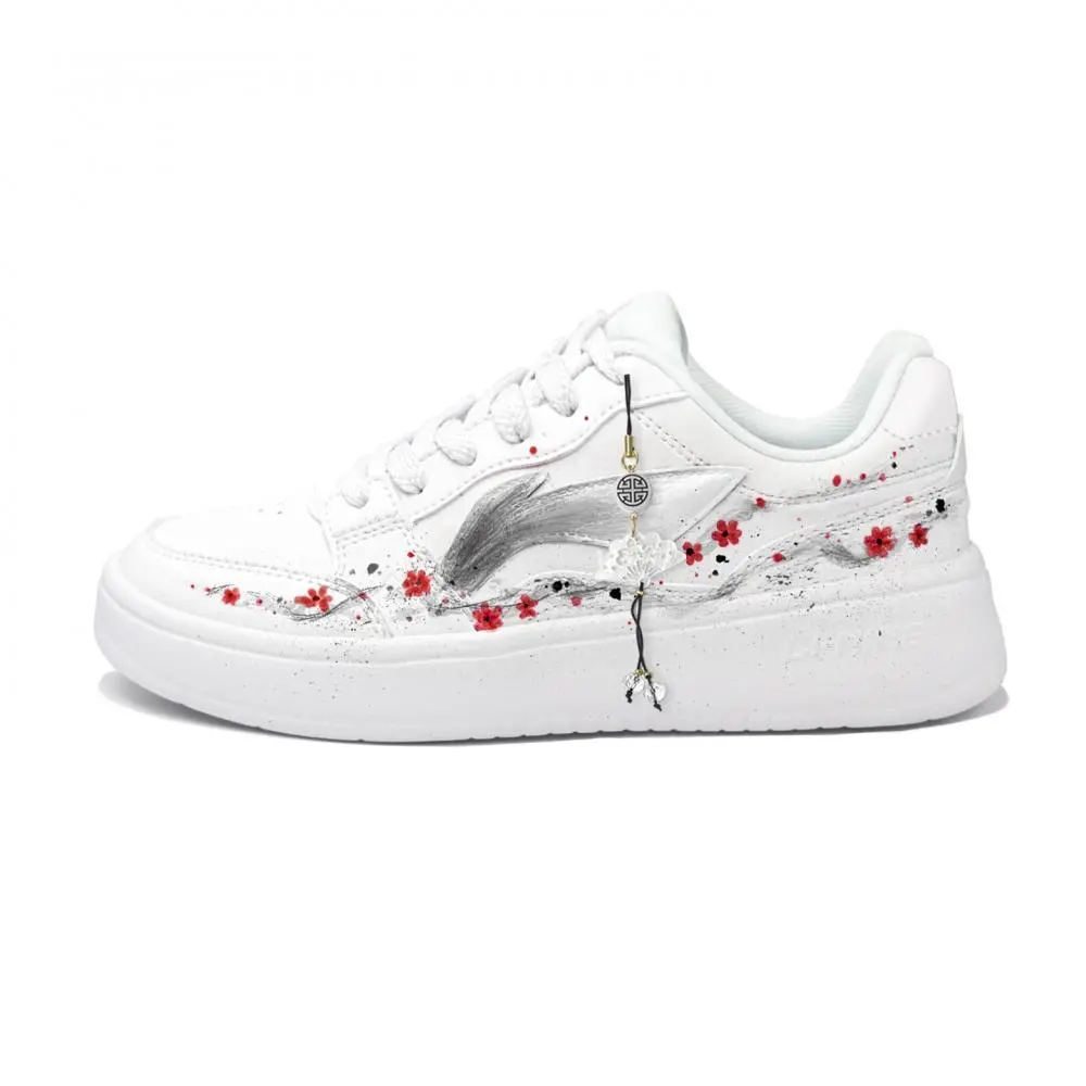 LiNing Acer Truncatum Abrasion Resistant Height Increasing Low top Skateboard Shoes Men's Gray Red