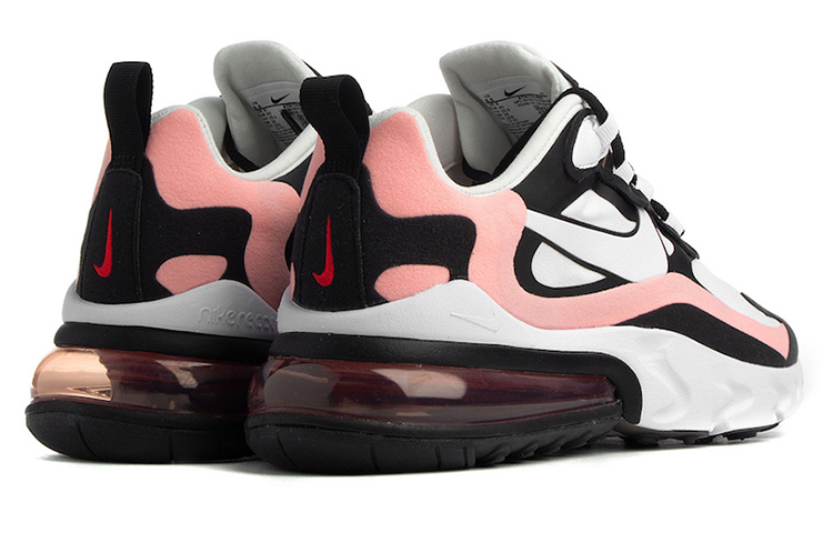 Nike Air Max 270 React Black White Bleached Coral Women's