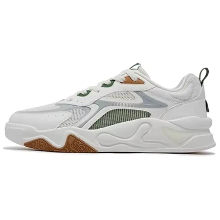 361° Slip Resistant, Abrasion Resistant, Breathable Low Top Skateboard Shoes Men's White Green