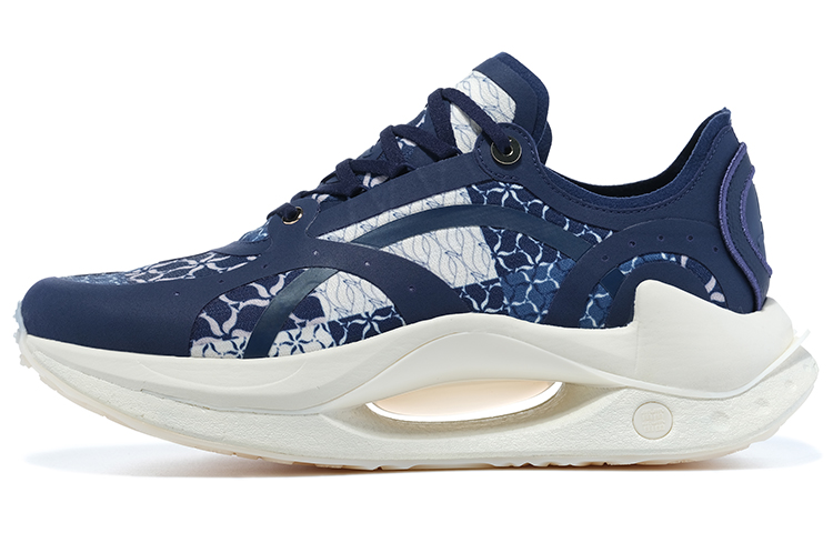 LI-NING 1990 Shadow RMX Anti-Slip Wear-Resistant Low-Top Sports Casual Shoes Women's New Iris Blue