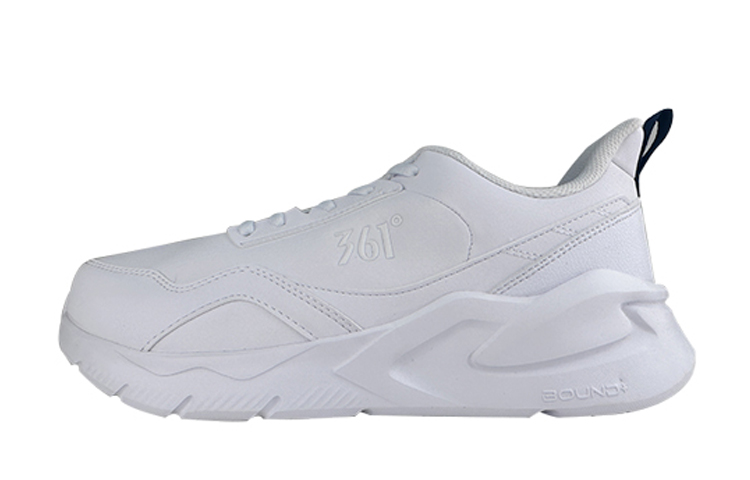 361° Wear resistant, Non slip And Breathable Low Top Running Shoes Men's White