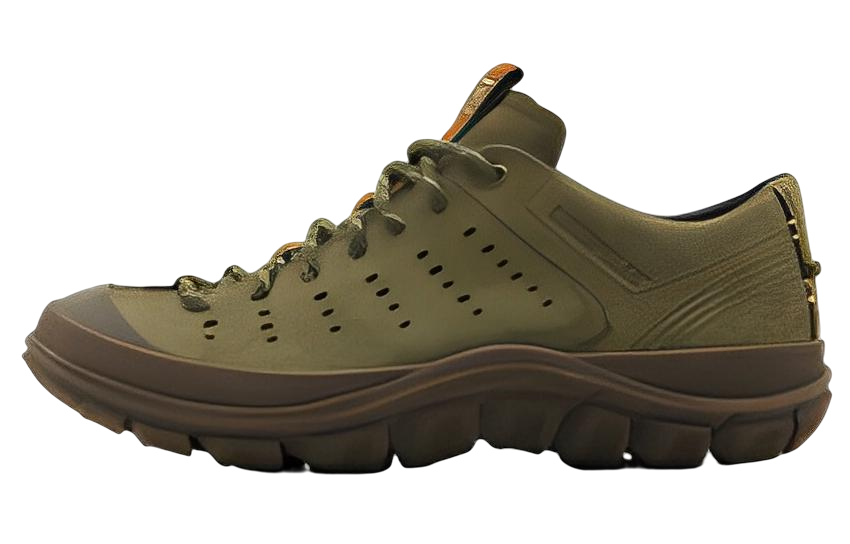 CAT Fused Lace Anti-Slip Wear-Resistant Low-Top Outdoor Shoes Men's Army Green