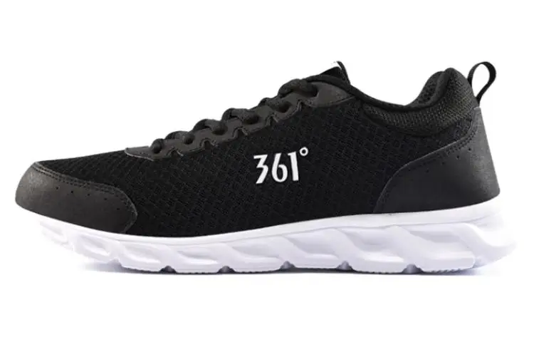 361° Slip Resistant Abrasion Resistant Low top Running Shoes Men's Black White