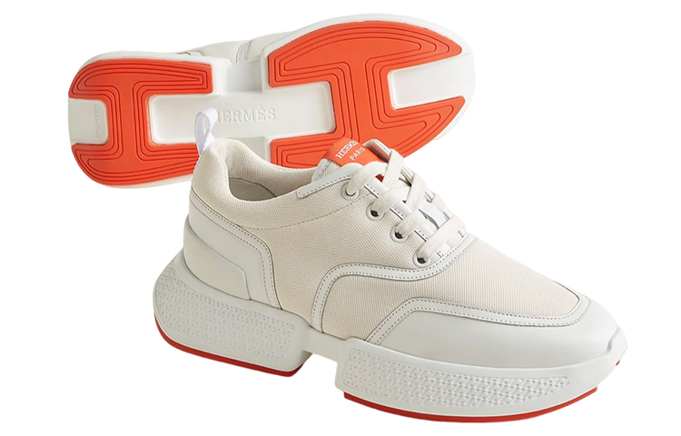 HERMES Giga Slip-Resistant Low-Top Sports Casual Shoes Women's White купить в интернет-магазине Yoocart с быстрой доставкой по России.